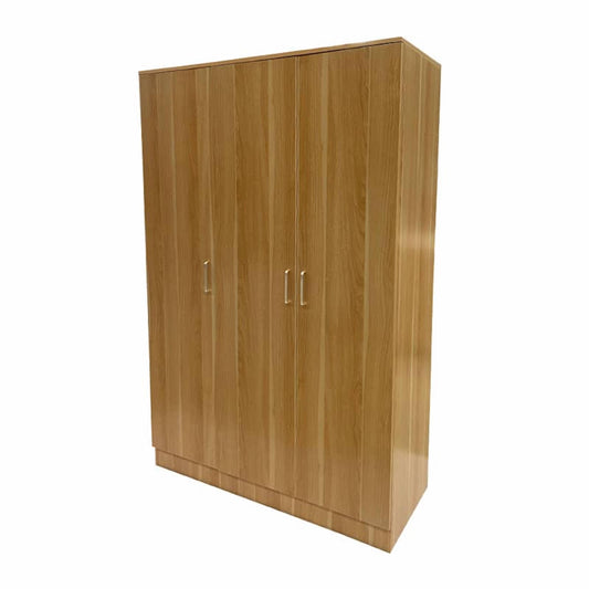 Wardrobe SLEEK 3 Door Wardrobe Oak Finish 120cm