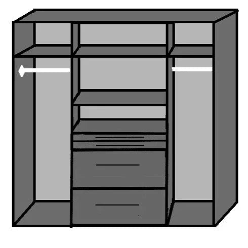 ACORN 4 Door Wardrobe White 180cm