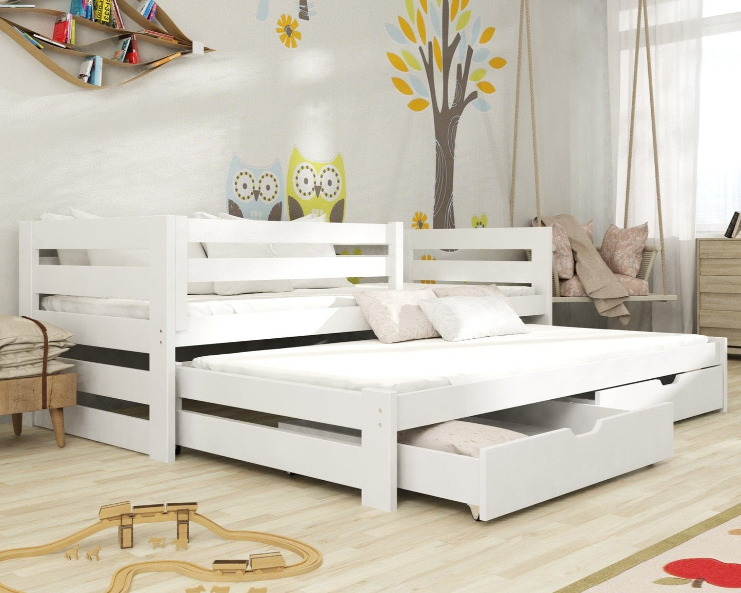 Kubus Double Bed with Trundle