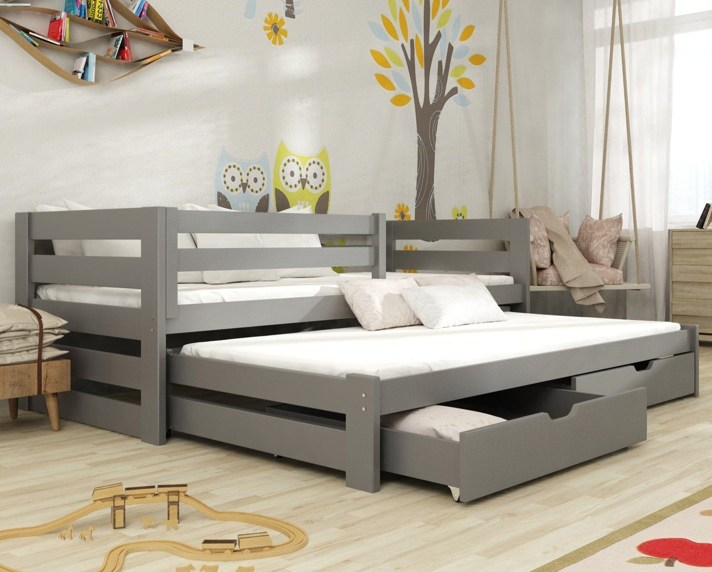 Kubus Double Bed with Trundle