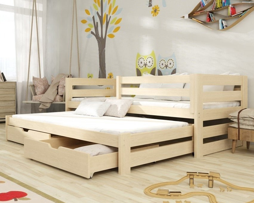 Kubus Double Bed with Trundle