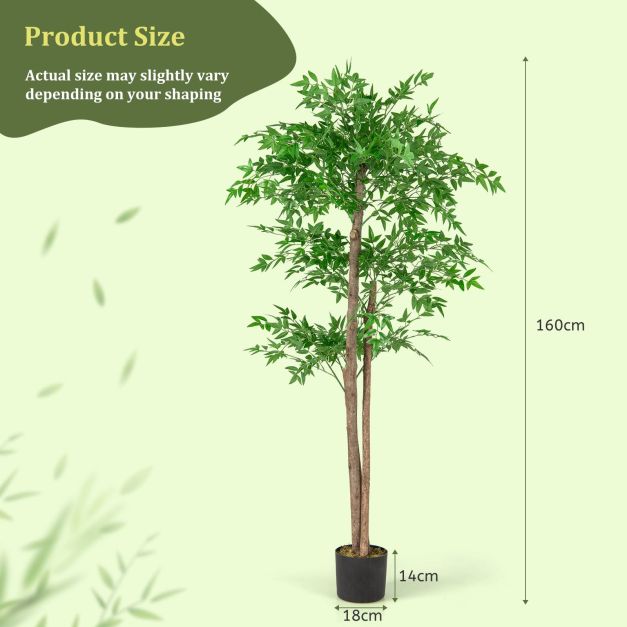 150 CM Artificial Bamboo Tree Set of 2 Faux Bamboo Plant