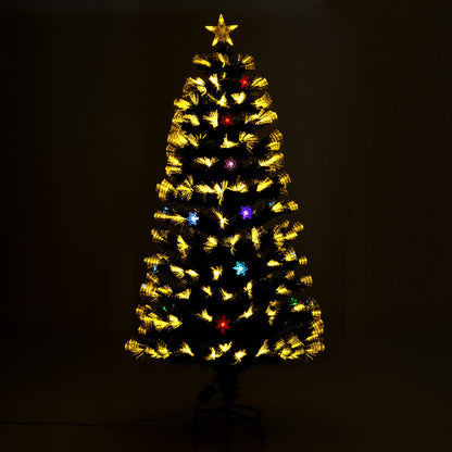 120/150 cm Fiber Optic Christmas Tree Artificial Pre-lit Xmas Tree with 8 Lighting Modes-1.5 M