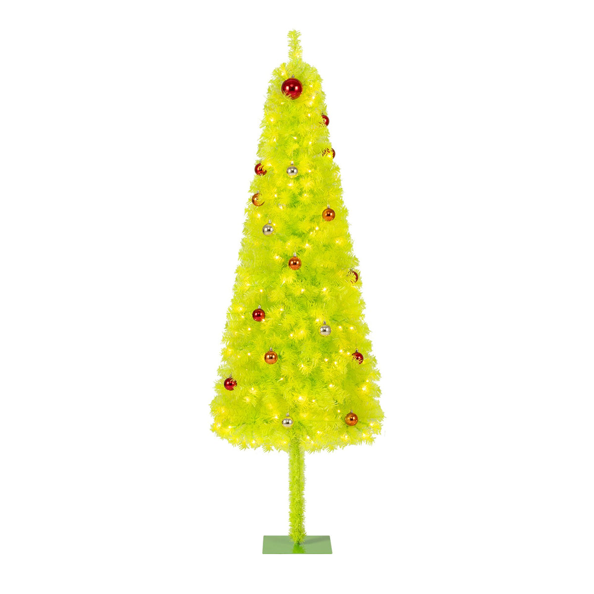 150cm Pre-Lit Whimsical Christmas Tree with Bendable Crooked Top and Warm White LED Lights