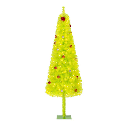 150cm Pre-Lit Whimsical Christmas Tree with Bendable Crooked Top and Warm White LED Lights