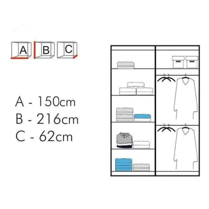 Chicago II Sliding Door Wardrobe - Wenge and 5 Colours 5 Sizes