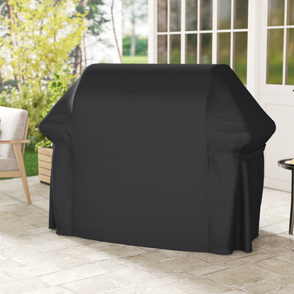 151 cm Heavy Duty Waterproof Grill Cover with Dual Handles-Black