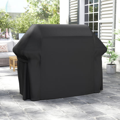 151 cm Heavy Duty Waterproof Grill Cover with Dual Handles-Black