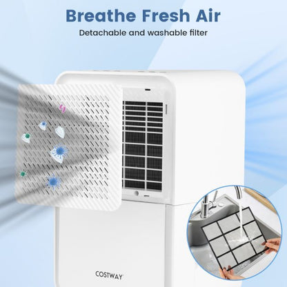 15 L Dehumidifier for Home with 4 Modes and 24H Timer-White