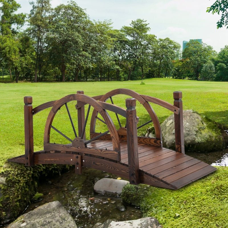 1.5M Wooden Garden Bridge - Furniture Gold