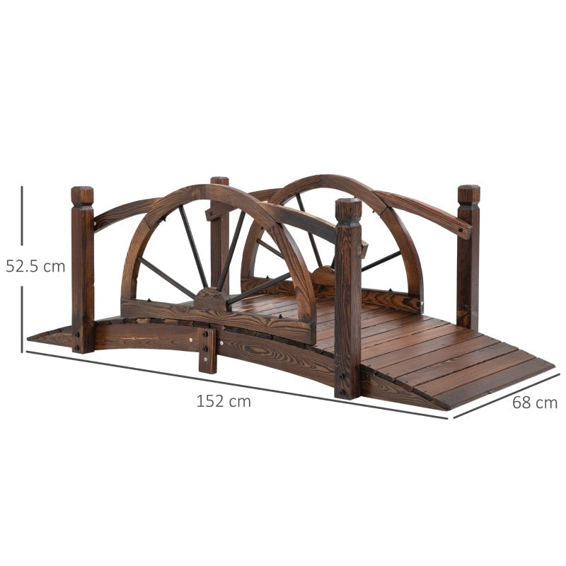 1.5M Wooden Garden Bridge - Furniture Gold