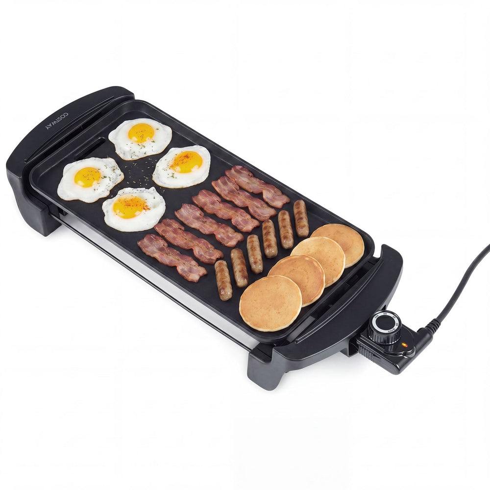 1600W Electric Flat Top Grill with Nonstick Cooking Surface