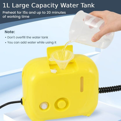 1600W Portable Steam Cleaner with 1L Water Tank-Yellow