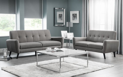 Monza Grey Fabric Compact 2-Seat Sofa