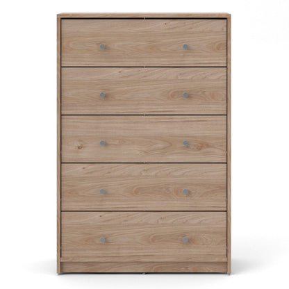 May Chest of 5 Drawers in White - White