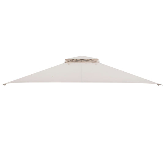 10 x 12 Feet Gazebo Replacement Top with Air Vent and Drainage Holes-Beige