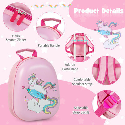 Hardside Rolling Suitcase with Spinner Wheels & Retractable Handle-Pink