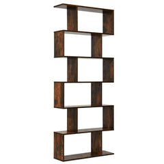6-Tier Bookshelf with Anti-Tipping Device for Office