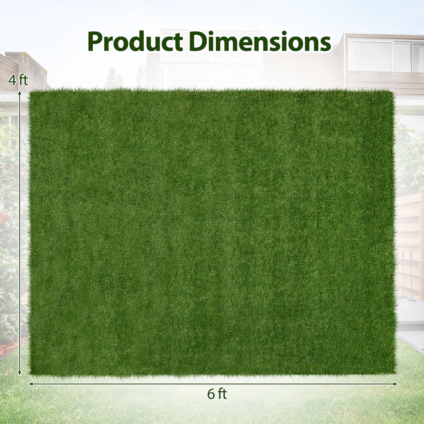 Indoor Outdoor Synthetic Turf Mat with Drainage Holes-S