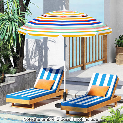 178 cm Beach Umbrella Sun Protection Portable Outdoor Sunshade Parasol for Sand-Colourful