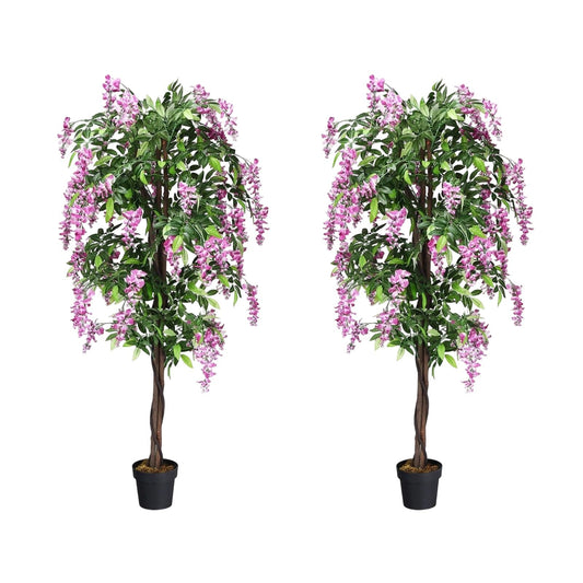 180CM Ficus Artificial Tree for Living Room Office Decor Set of 2