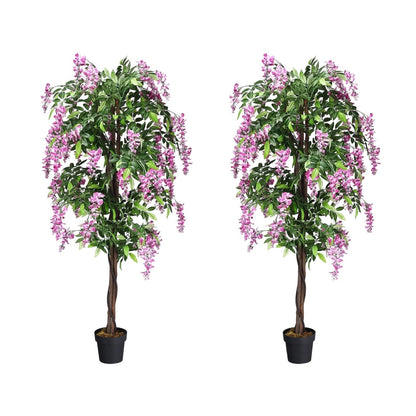180CM Ficus Artificial Tree for Living Room Office Decor Set of 2
