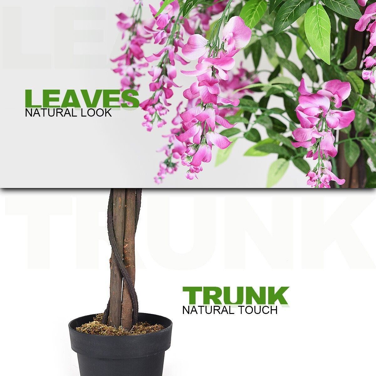 180CM Ficus Artificial Tree for Living Room Office Decor Set of 2
