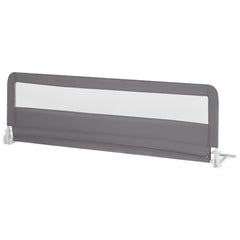 180CM Foldable Baby Bed Rail Guard with Removable Cover and Safety Strap-Grey