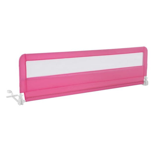180CM Foldable Baby Bed Rail Guard with Removable Cover and Safety Strap-Pink