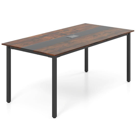 180 CM Conference Room Table with Cable Grommet for Office