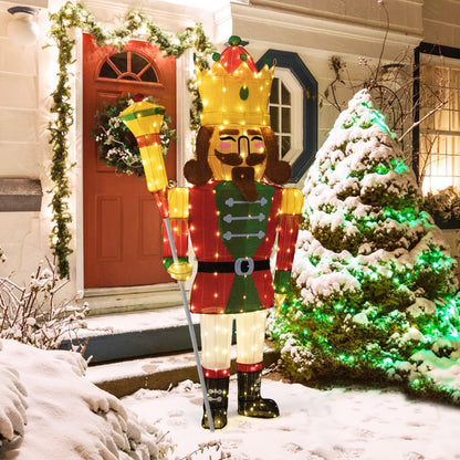180 cm Lighted Nutcracker Pre-Lit Nutcracker with 236 LED Lights