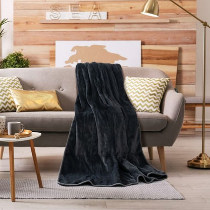 180 x 130 CM Electric Heated Throw Blanket with 10 Heat Settings-Grey