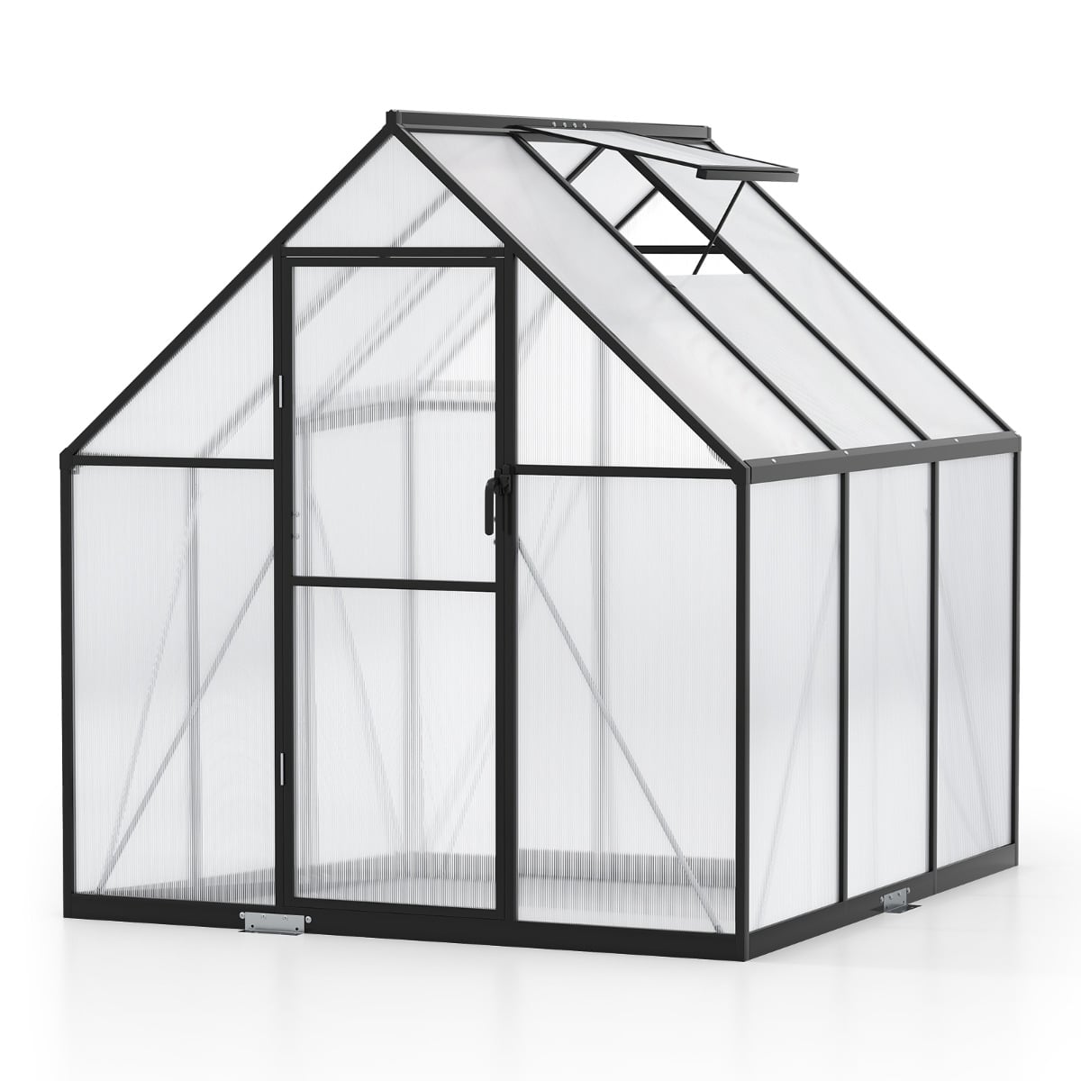 180 x 180CM Large Walk-in Aluminum Greenhouse-Transparent