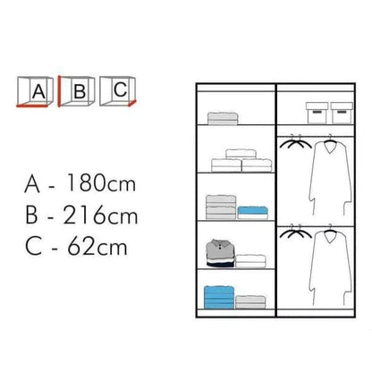 Chicago II Sliding Door Wardrobe - Wenge and 5 Colours 5 Sizes