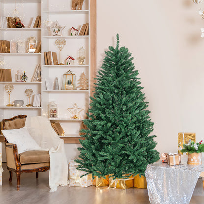 180/225cm Artificial Christmas Tree with PVC Branch Tips-6 ft