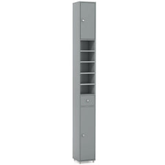 180CM Tall Freestanding Bathroom Cabinet with 2 Doors and 1 Drawer-Grey