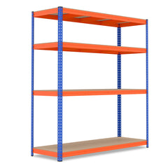 181 x 61 x 203 cm 4-Tier Metal Storage Shelving Unit with Adjustable Rack-Orange
