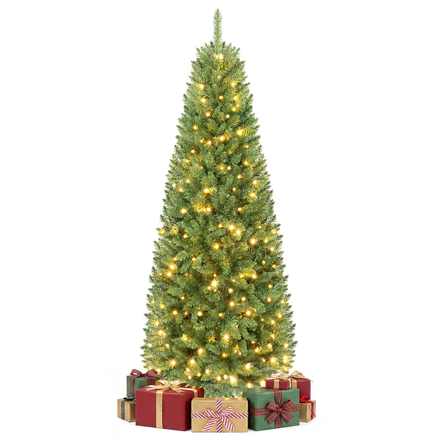 183/152 cm Pre-lit Christmas Tree with 743/300 Branch Tips and 250/150 Warm White LED Light-M