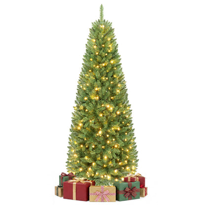 183/152 cm Pre-lit Christmas Tree with 743/300 Branch Tips and 250/150 Warm White LED Light-M