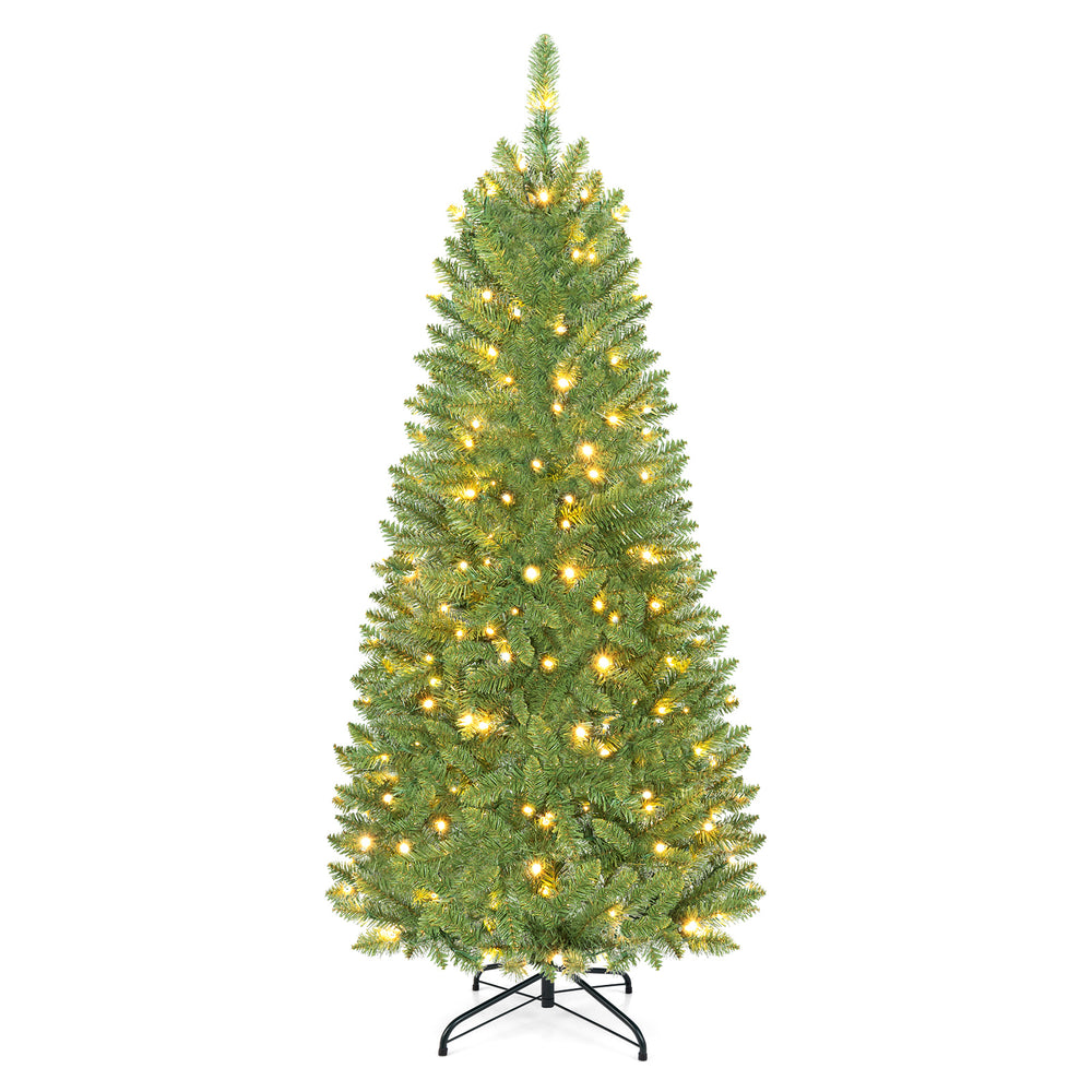 183/152 cm Pre-lit Christmas Tree with 743/300 Branch Tips and 250/150 Warm White LED Light-S