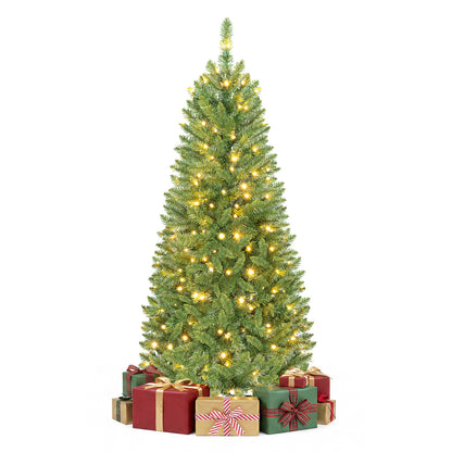183/152 cm Pre-lit Christmas Tree with 743/300 Branch Tips and 250/150 Warm White LED Light-S