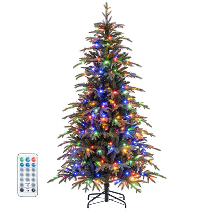 185 CM Artificial Christmas Tree Pre-lit Xmas Tree with 1628 Branch Tips-S