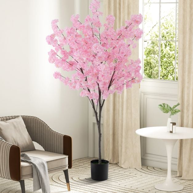 190cm Tall Artificial Cherry Blossom Tree Set of 2