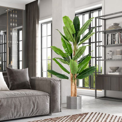 195cm Tall Artificial Banana Tree with 27 Large Leaves 2 Pack