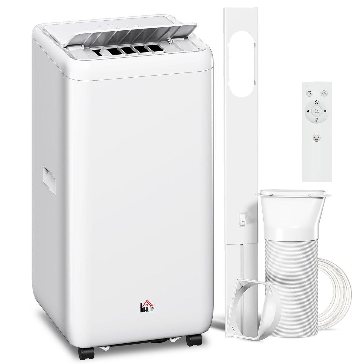 HOMCOM 12,000 BTU 5-in-1 Mobile Air Conditioner, 35m² Radius - White