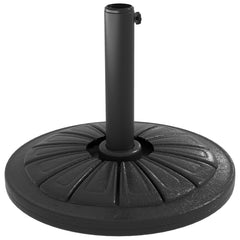 Outsunny Umbrella Base, Heavy Duty Concrete Base Holder with Steel Pole, Round Parasol Stand for Patio, Outdoor, Garden, Black