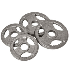 HOMCOM Set of 4 Weight Plate for 2 inch/5cm hole Dumbbell Handle Bar 15kg Dumbbell Plates Barbell Weight 2 x 5kg, 2 x 2.5kg