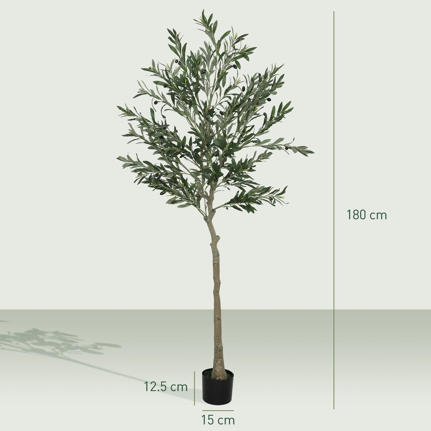 HOMCOM Silk Leaf Artificial Olive Trees