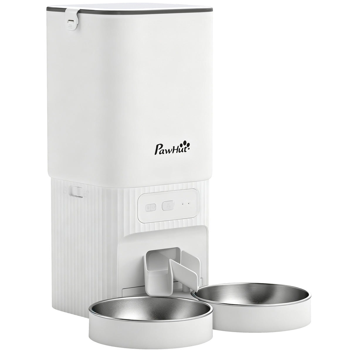 PawHut 7L Automatic Cat Feeder with App Control, 2.4G/5G WiFi, Timer, 15 Meals/Day, Dual Power, 10s Voice Recording, Anti-Clog