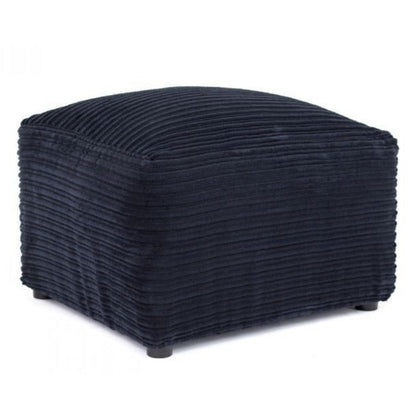 Porto Jumbo Cord Corner Sofa - Black